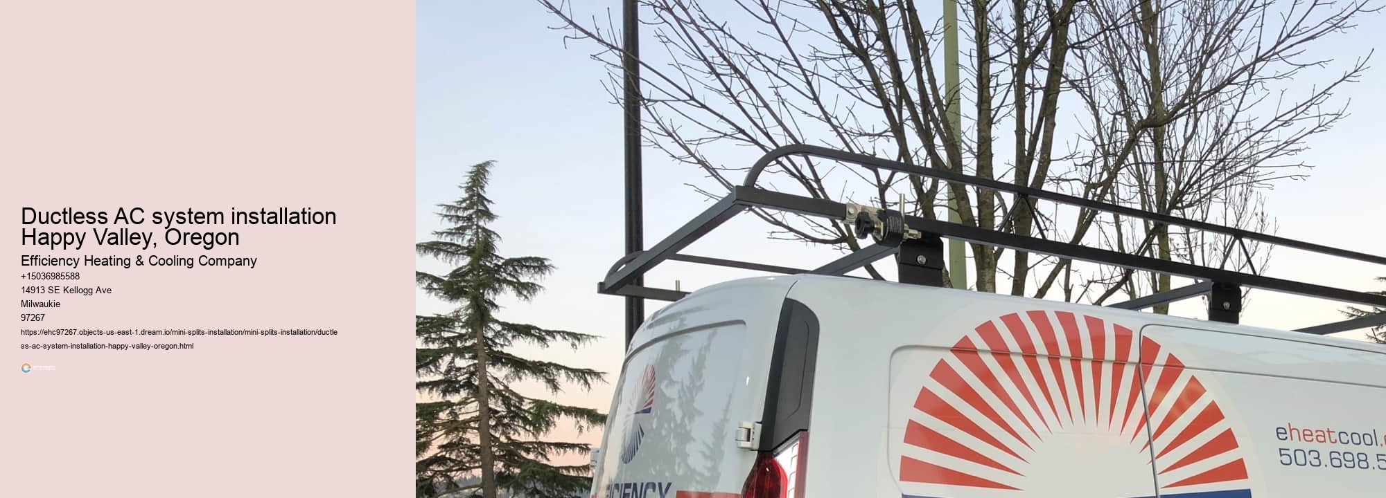 Ductless AC system installation Happy Valley, Oregon