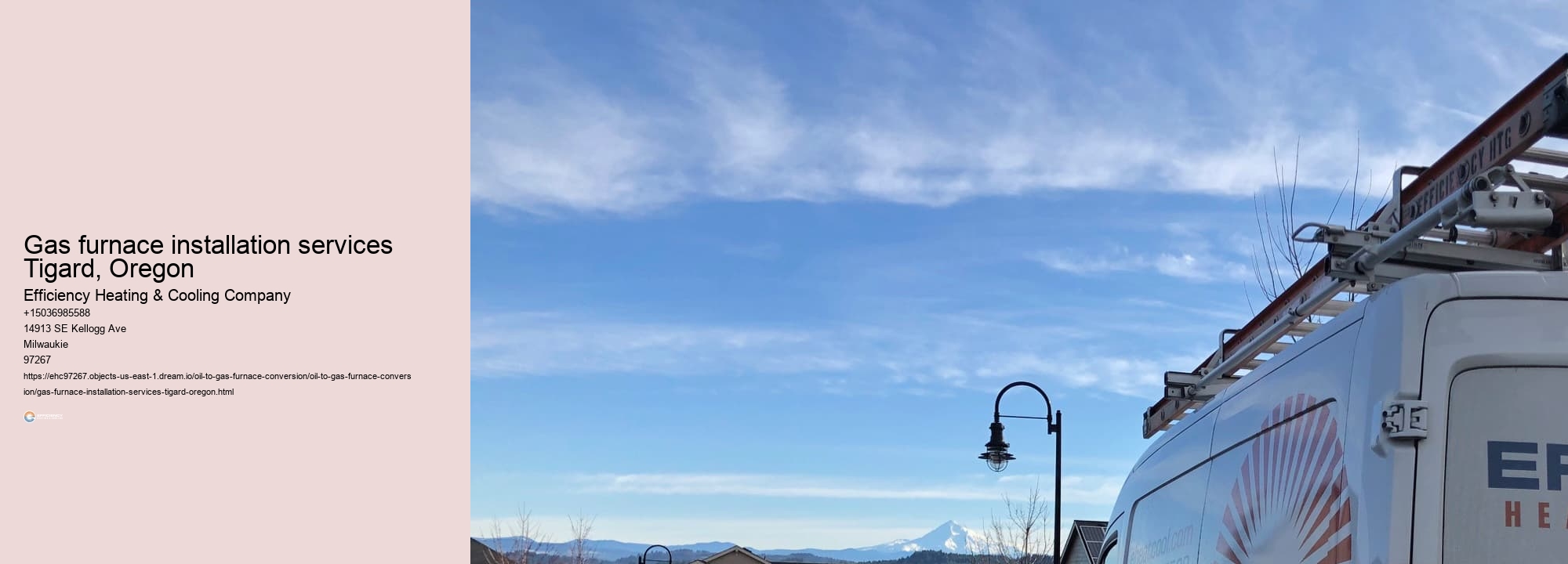 Gas furnace installation services Tigard, Oregon